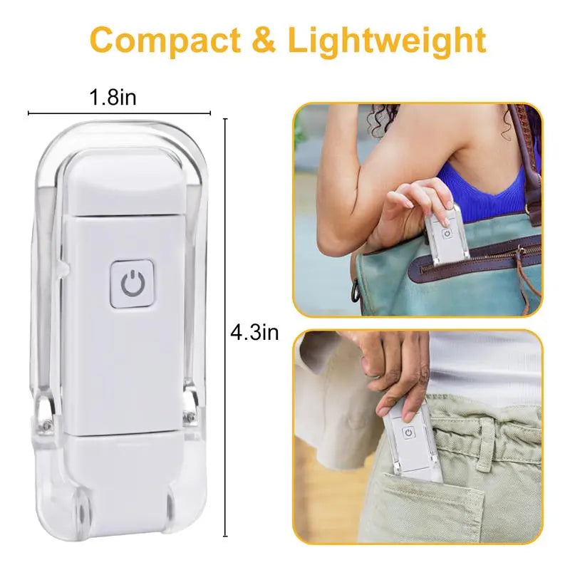 Lampe de lecture LED rechargeable à pince
