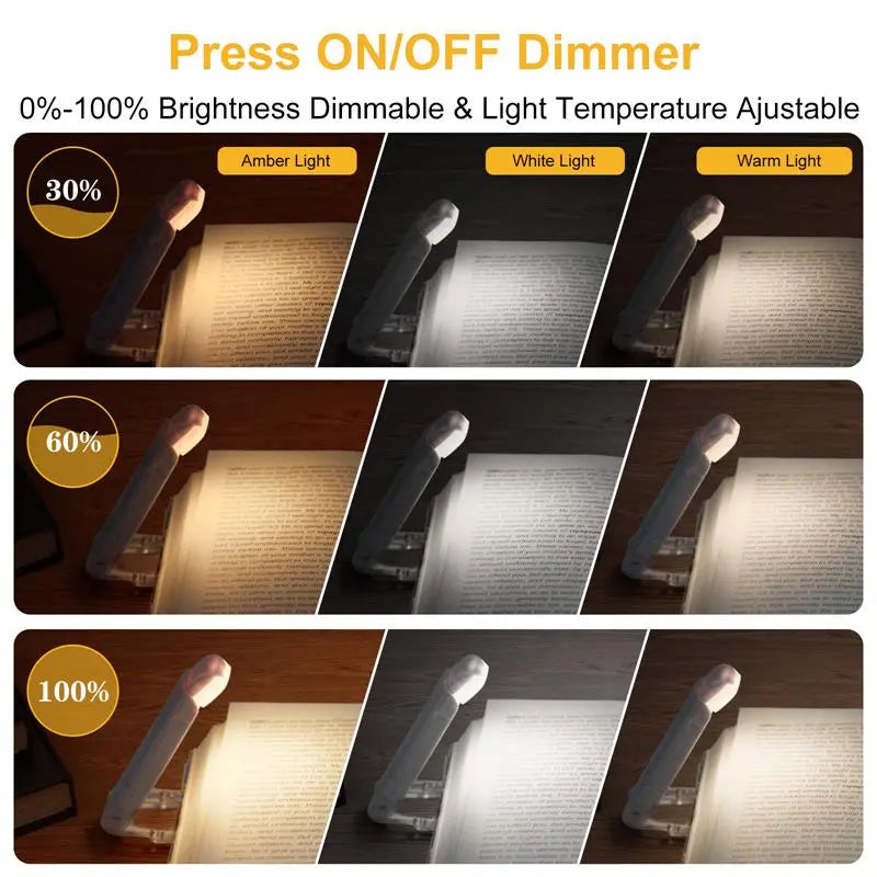 Lampe de lecture LED rechargeable à pince