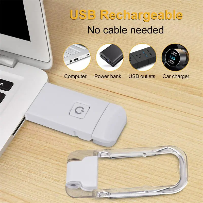 Lampe de lecture LED rechargeable à pince