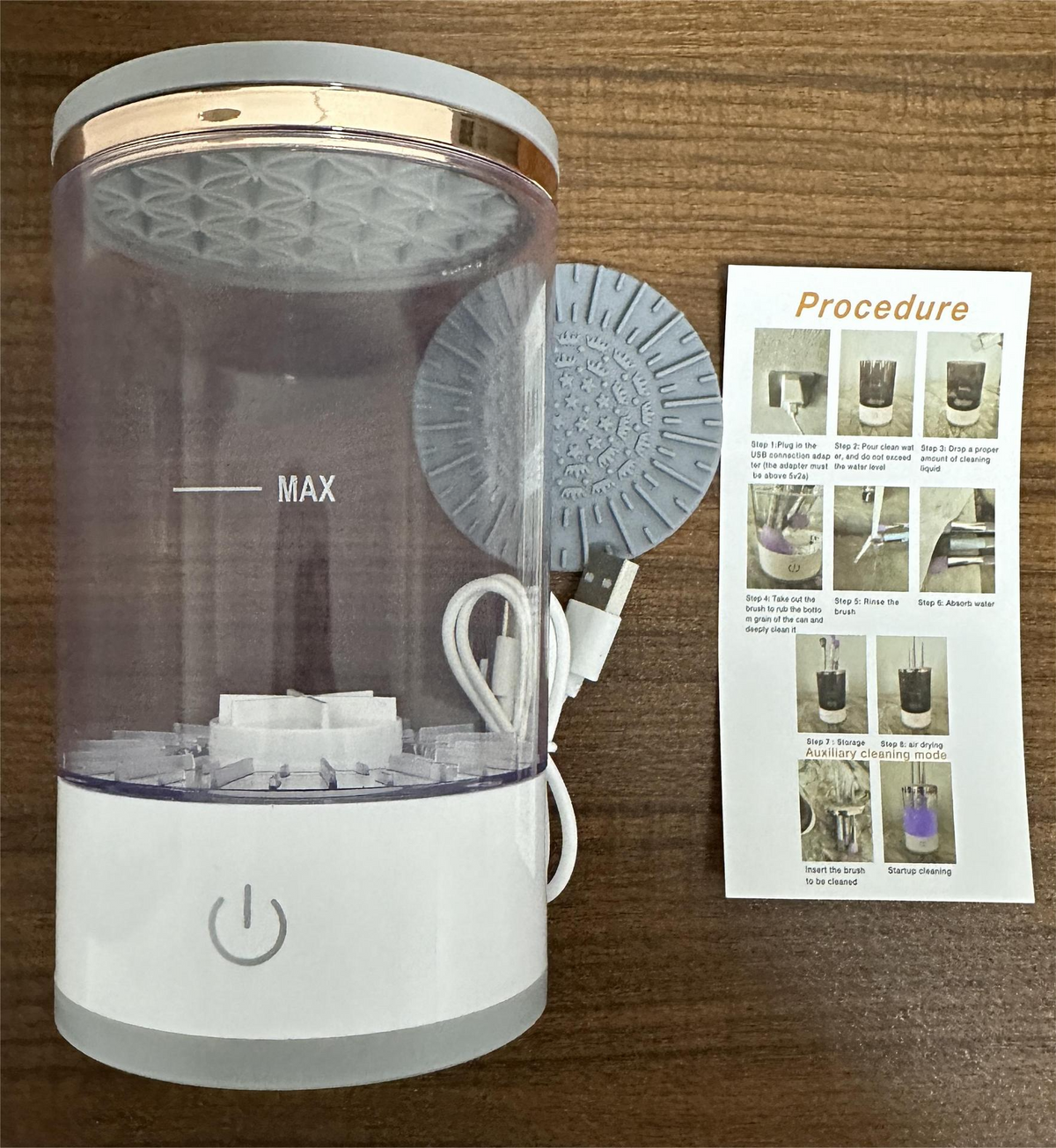 Nettoyeur rechargeable pour pinceaux de maquillage