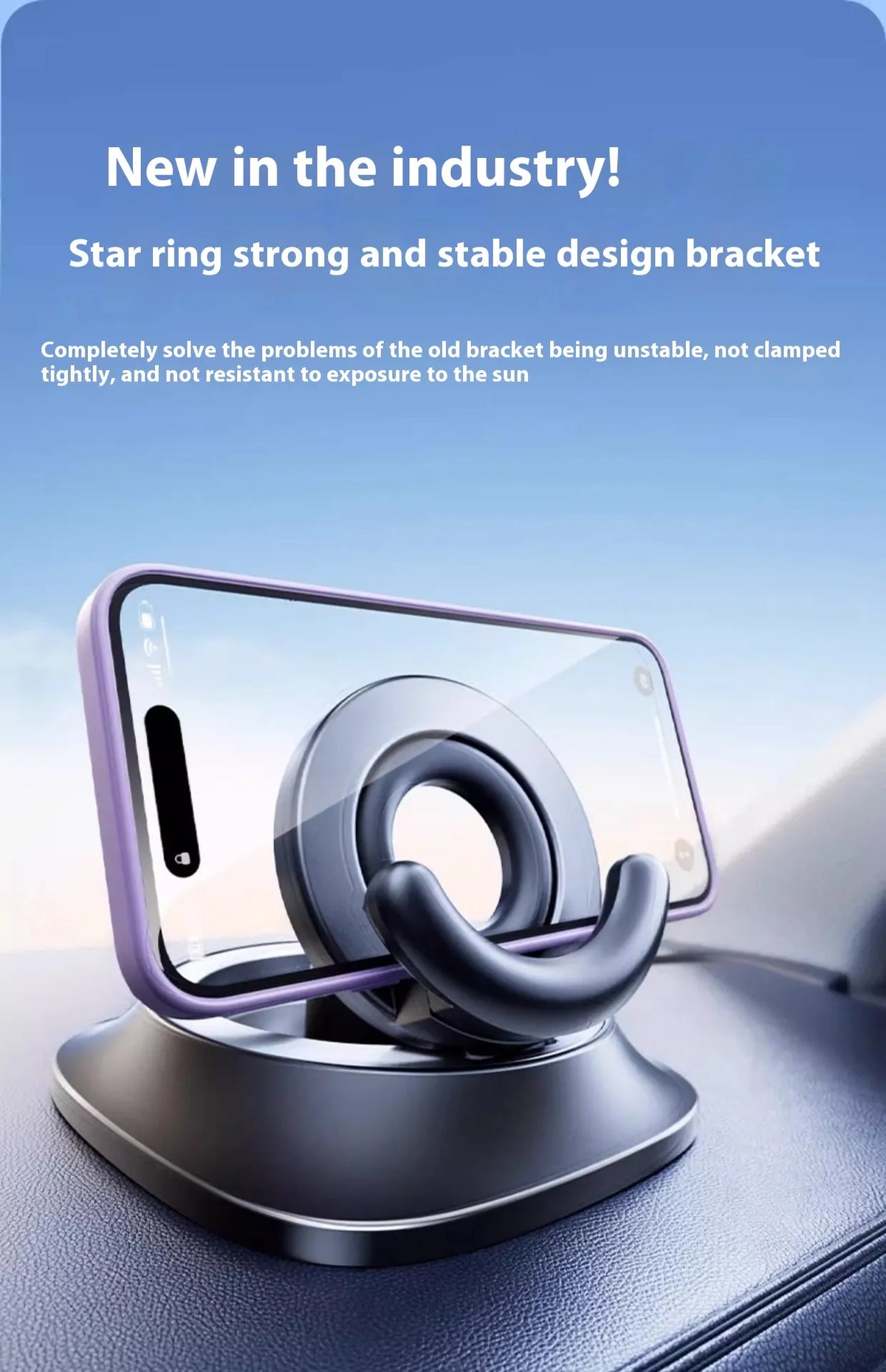 Support magnétique réglable pour téléphone en voiture