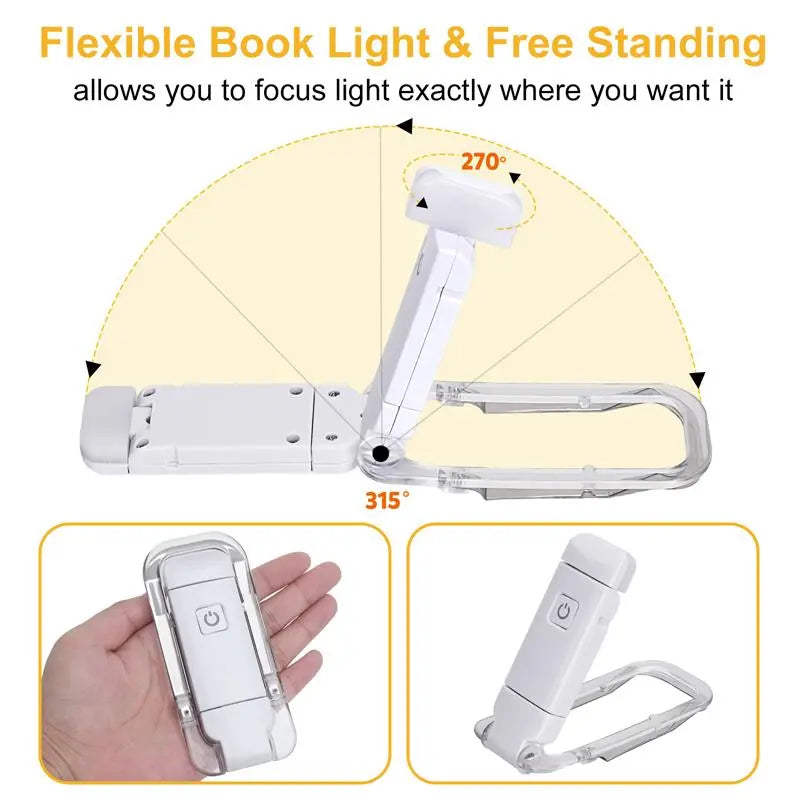 Lampe de lecture LED rechargeable à pince