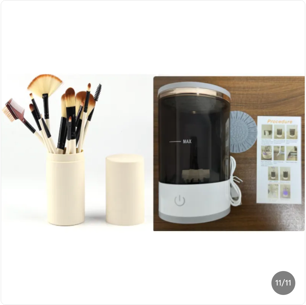 Nettoyeur rechargeable pour pinceaux de maquillage